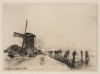 KG 09148
<br/>
Schaatsenrijders op een vaart bij Maassluis
<br/>
<em>Jongkind, Johan Barthold (1819-1891)</em>